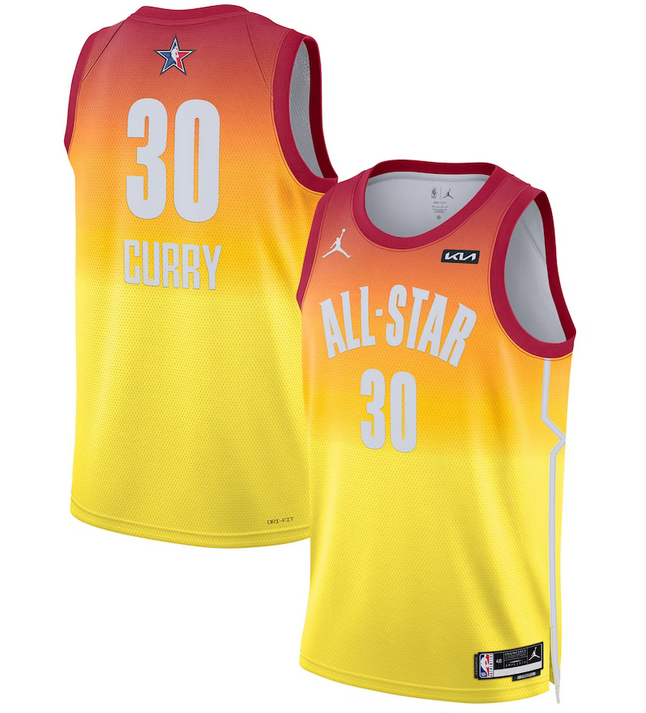 Men's 2023 All-Star #30 Stephen Curry Orange Game Swingman Stitched Basketball Jersey Men's 2023 All-Star #30 Stephen Curry Orange Game Swingman Stitched Basketball Jersey